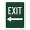 Signmission Exit with Left Arrow Heavy-Gauge Aluminum Rust Proof Parking Sign, 18" H, 24" L, A-1824-24521 A-1824-24521 - alternate 1